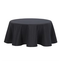 R573  MA-MAINSTAYS Fabric Tablecloth, Black, 70" R