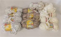 (12) Skeins of Specialty Yarn - Metallic Silver &