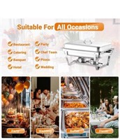 4 full size chafing dish setup