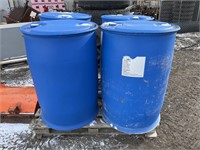 2 blue barrels