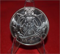 1oz .999 Silver Aztec God of Water-Chalchiutlicue