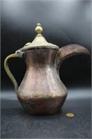 Hammered Copper~Brass Mid-East Dallah Coffee Pot