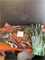 6 sets of Halloween hands