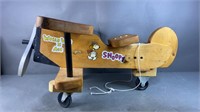 Vtg Handmade Snoopy WW1 Ace Wooden Plane