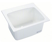 Utility Sink: E. L. Mustee, SMC Fiberglass, 22 in