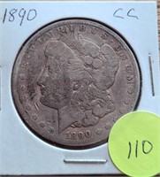Morgan Silver Dollar 1890-CC