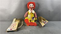 Vtg Ronald McDonald Doll w/ Box Remains