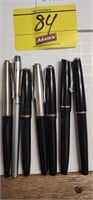 GROUP OF 7 FOUNTAIN PENS INCLUDING MONTBLANC &