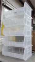 Akrobins Hard Plastic Stackable Bins, 16" x 14" x