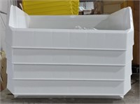 White Plastic Bins, 16" x 14" x 7" *Bidding 1xqty