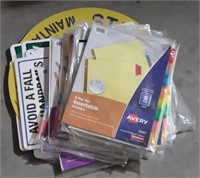 Avery Write/Erase Dividers, Emergency Signs,