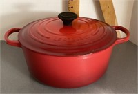 Le Creuset cast iron enamel pot with lid
