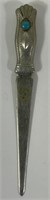 Native American Sterling Handled Letter Opener