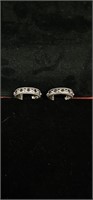 Jewelry Lot, Black Spinel & SS Hoop Post Earrings