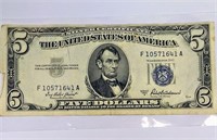 Series 1953 A $5 Silver Certificate