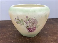 Antique Ceramic Vase Planter Hand Painted