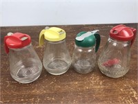 4 Vintage Syrup Dispensers