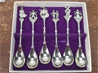 6 Spoons marked JSZ in box