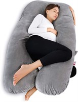 Meiz U-Shaped Pregnancy Pillow  Gray  55