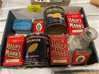 GROUP OF VINTAGE TOBACCO TINS OF ALL KINDS