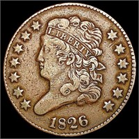 1826 Classic Head Half Cent LIGHTLY CIRCULATED