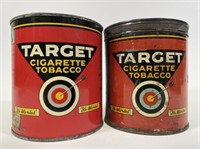 Target Cigarette Tobacco Advertising Litho Tins