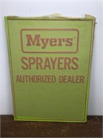 Myers Sprayers Authorized Dealers Sign w/ paper
