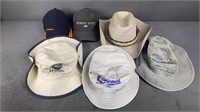 6pc Mixed Brand Caps & Bucket Hats+