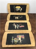 4 Trays "The Romance of Fifi & Pepe" Poodles 1950s