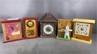 5pc Handmade Clocks