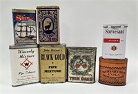 7 Vintage Tobacco Pocket Tins