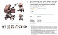 E7141 2 in 1 Convertible Baby Stroller, Khaki