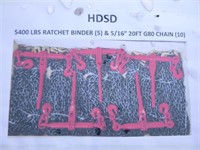 Unused 5400Lb Chain & Ratchet Binders