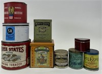 9 Vintage Tobacco Advertising Tins