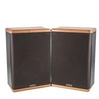Vintage 16.5"T Advent Speakers w Wood Grain Cases