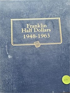 Franklin Half Dollar Album - 30 Coins 1948-1963