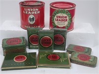 Lucky Strike & Union Leader Tobacco Tins
