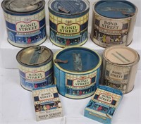 Lot of Bond Street Canister Tobacco Tins