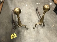 Pair of Brass Andirons