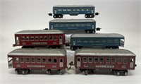 Vintage Lionel Red & Blue Pullman Train Cars