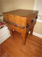 antique butcher block