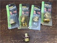 Brass Garden Hose Fittings Lot of 5