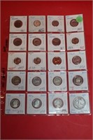 sheet of 20 error coins , dimes , proof