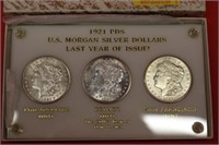 1921 P D S Morgan Silver Dollar set.