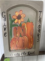 24X16 Give Thanks wall Hanger