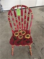 Painted Sunflower Chair