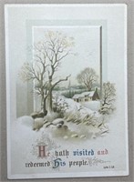 Antique He Hath Visited PPC Picture Postcard