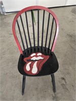 Red & Black Painted Chair