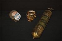 2- 1920-30`s Fire Grenades and 1 antique Pyrene