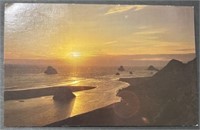Vintage Russian River At Sunset Postcard PPC